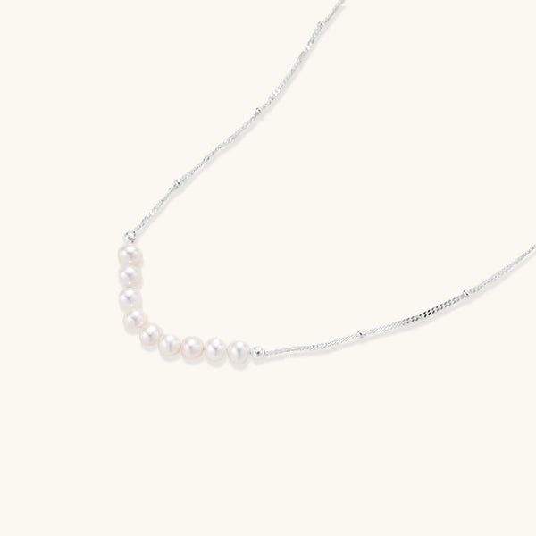 Luna Pearl Arc Necklace