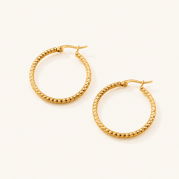 Embossed Hoop Earrings