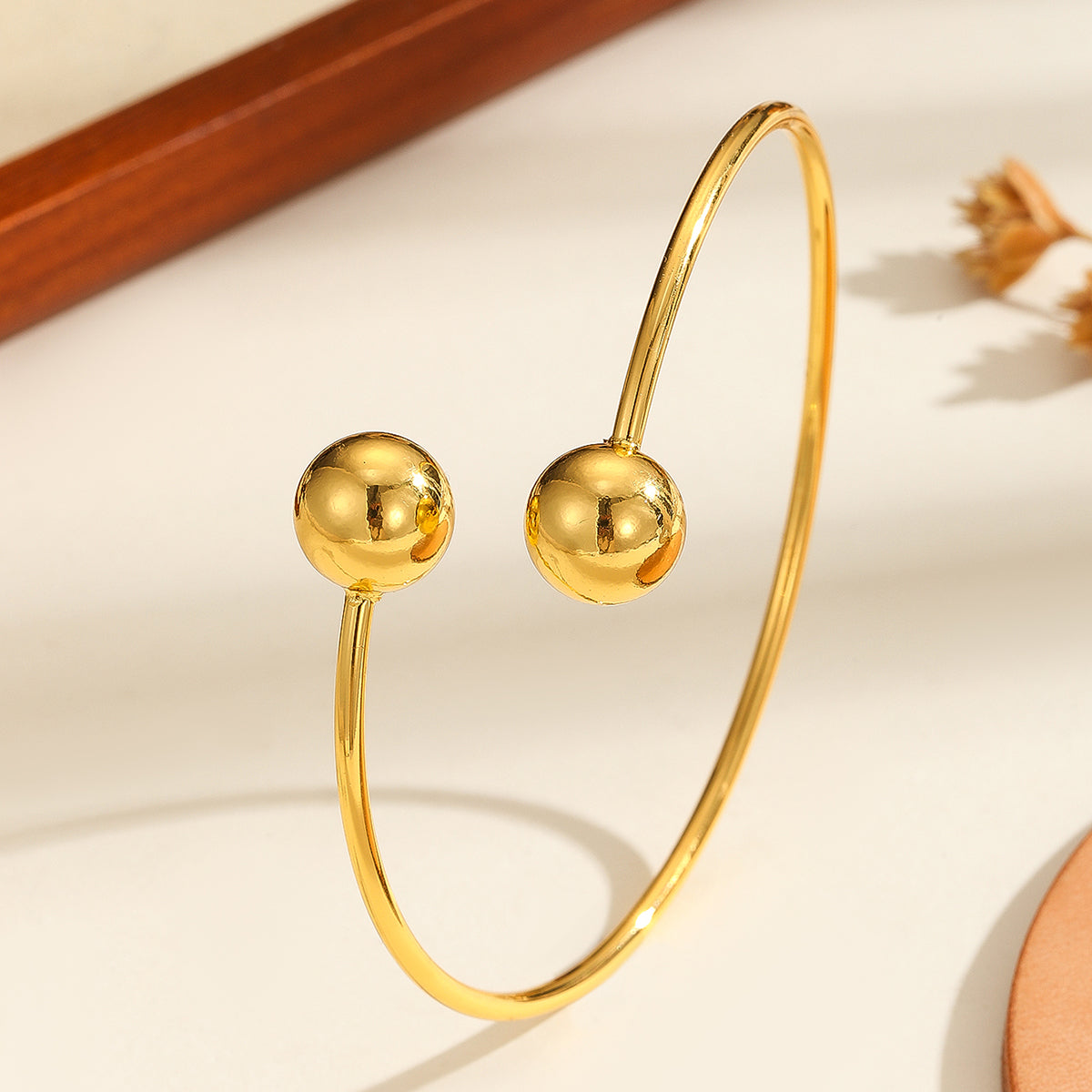 Cuff bracelet on white background