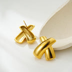 Chunky Cross Stud Earrings