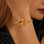 Open cuff bracelet close-up