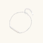 Pearl whisper bracelet in silver-tone on white background