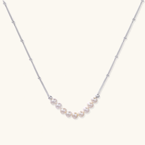 Luna Pearl Arc Necklace