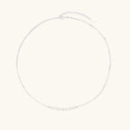 Pearl smile arc necklace detail
