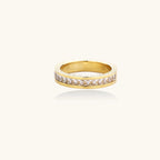 Celestial Band Ring detail of Greek key pattern