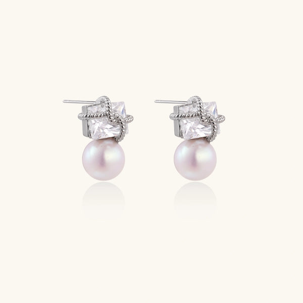 Stardust Pearl Drop Earrings