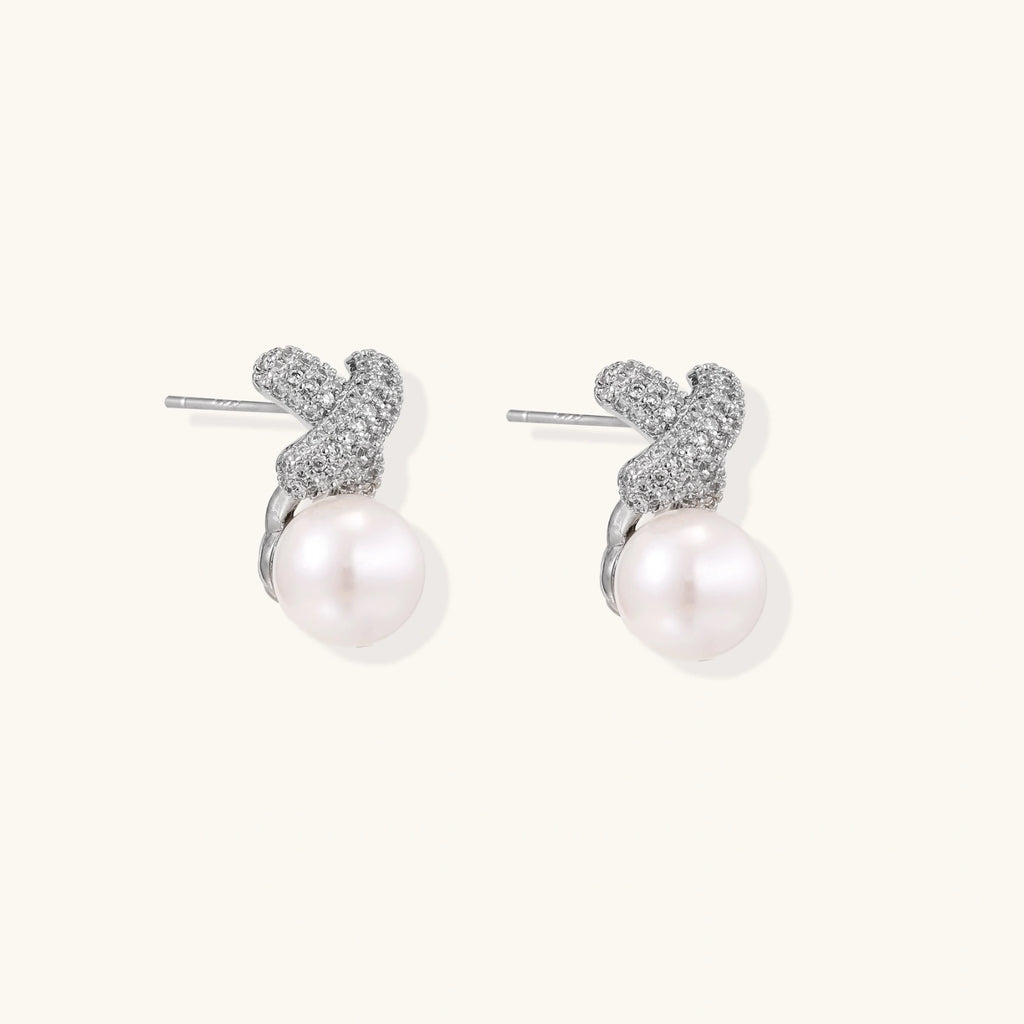 Crystal bloom studs close-up