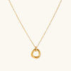 Gold-tone knot necklace with three interlocking circles