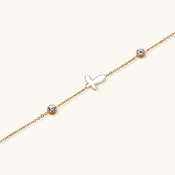 Mother-of-Pearl Butterfly Bracelet