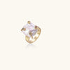 Baroque pearl statement ring in gold-tone