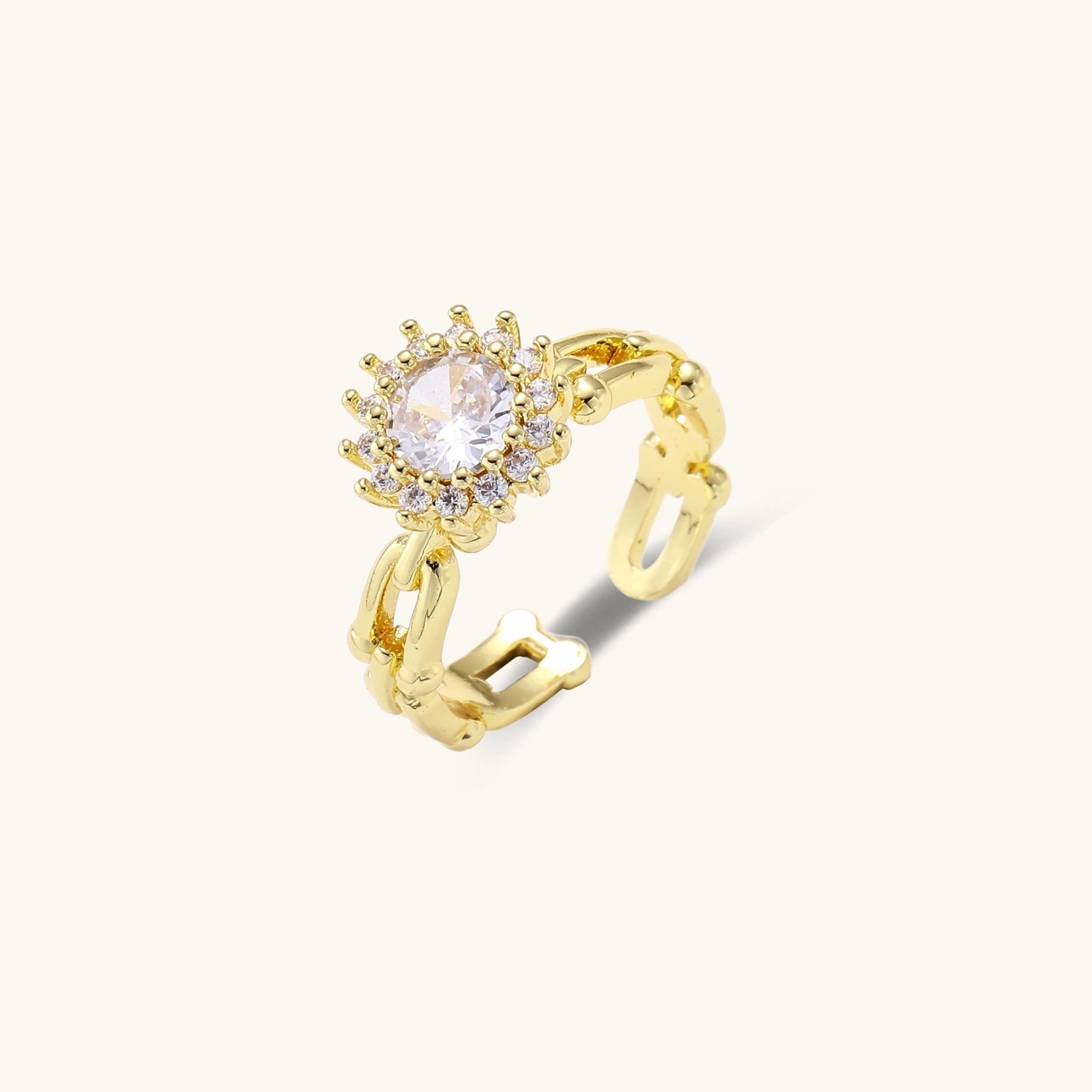 Crystal halo ring and chain band shown together