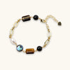 Earth Elements gemstone bracelet in gold-tone