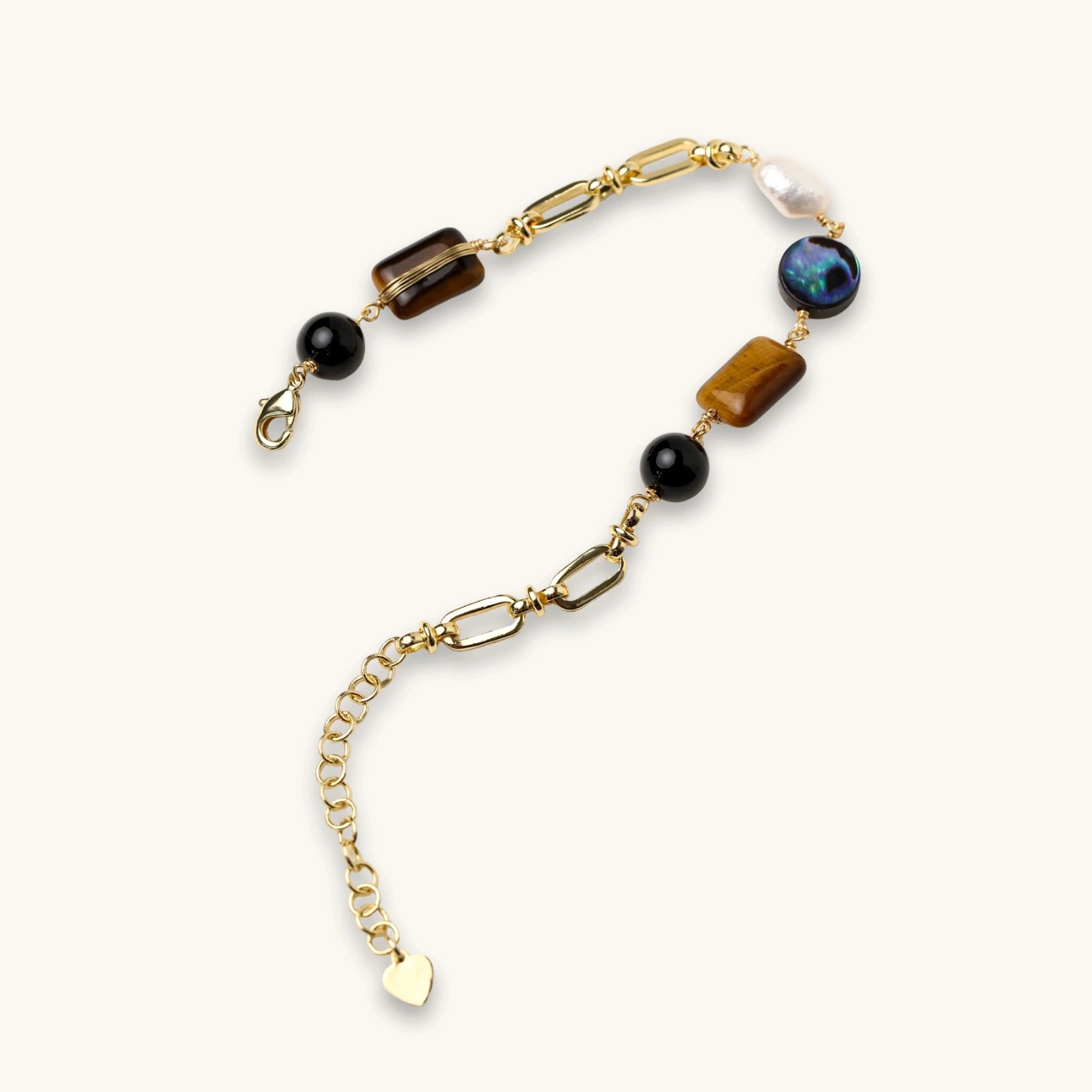 Earth Elements bracelet close-up on natural stones