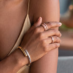 Two-tone mirror-finish cuff detail