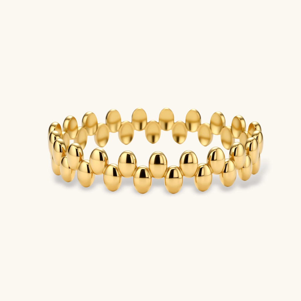Gold-tone pebble link bracelet