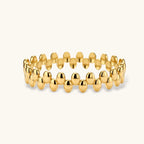 Gold-tone pebble link bracelet