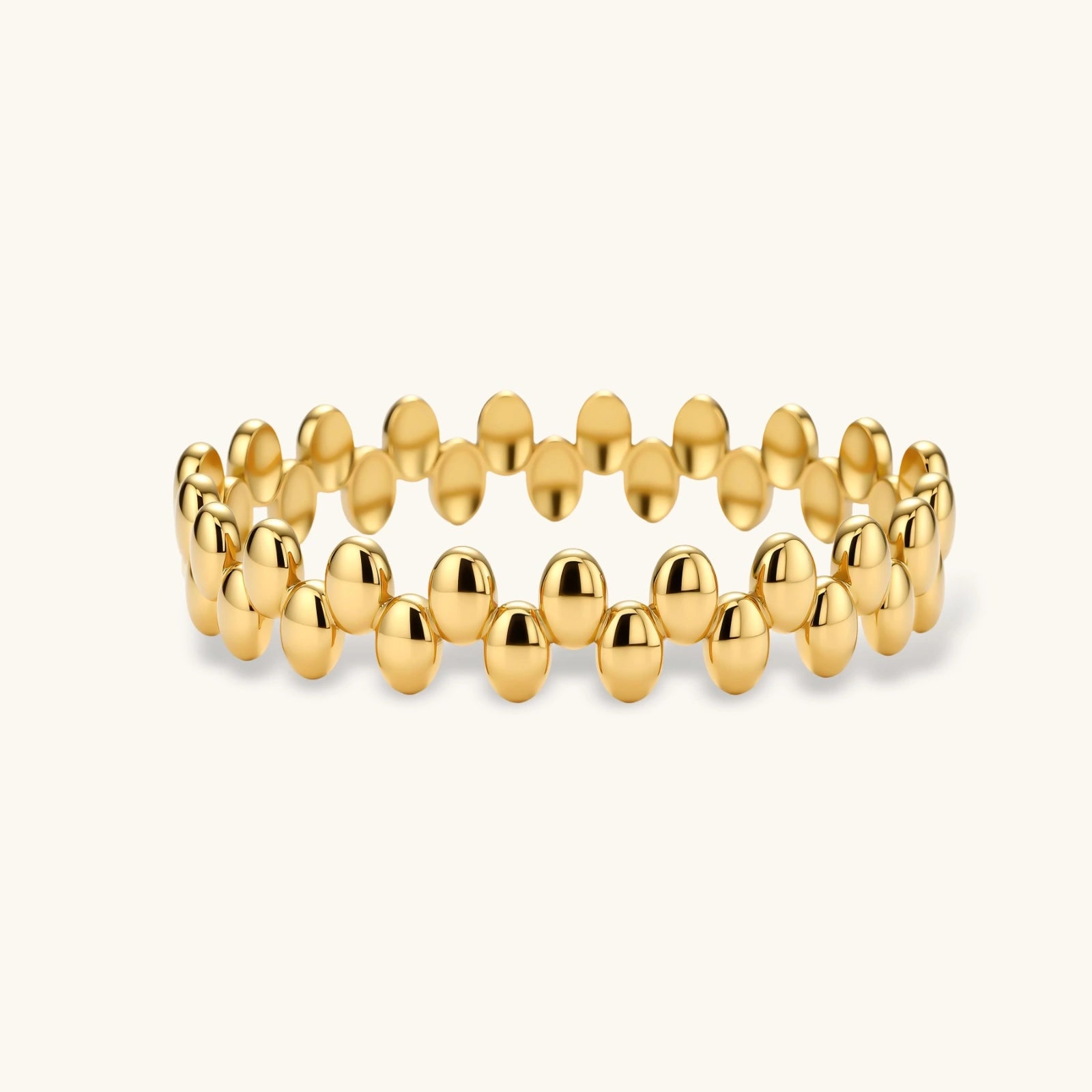 Gold-tone pebble link bracelet