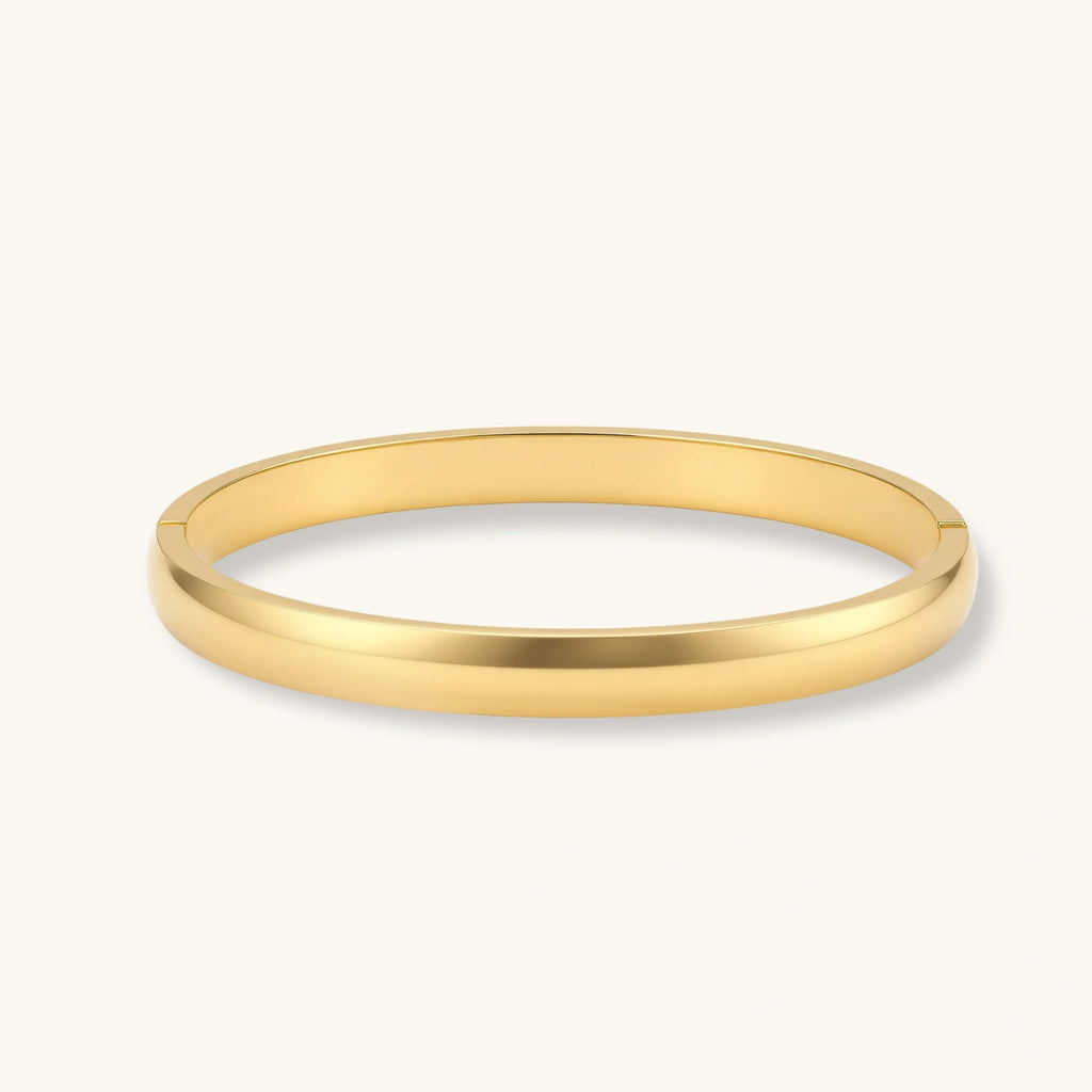 Gold-tone hinge bangle bracelet