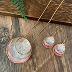Necklace set shown on model