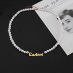 Pearl Chain Name Necklace