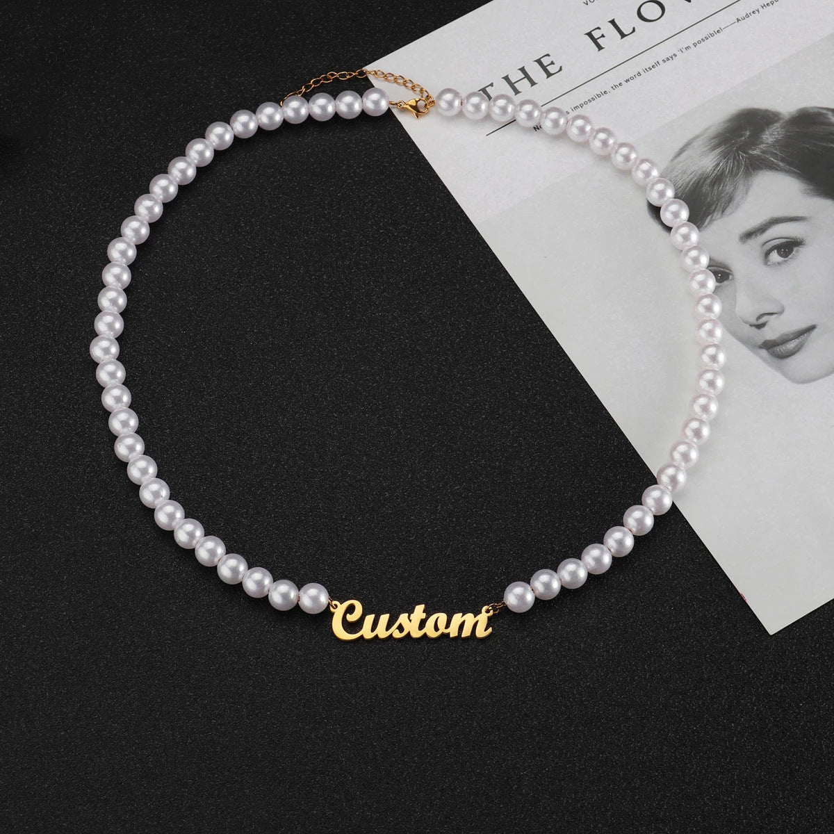 Pearl Chain Name Necklace