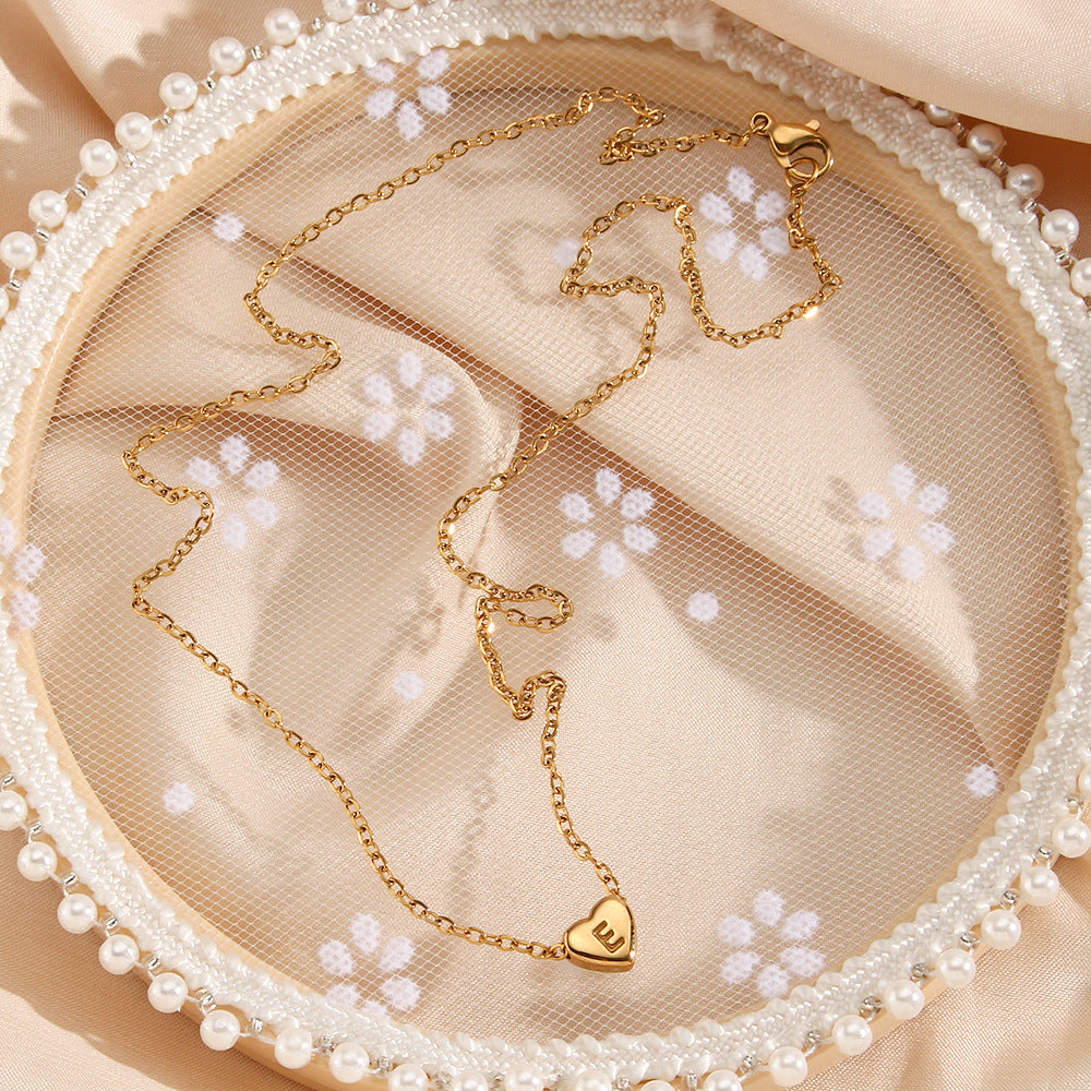 Heart Initial Necklace