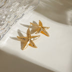 Starfish stud earrings detail
