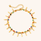 Layered anklet close-up