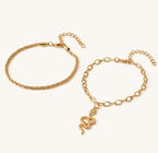 Snake charm anklet close-up