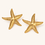 Starfish studs close-up