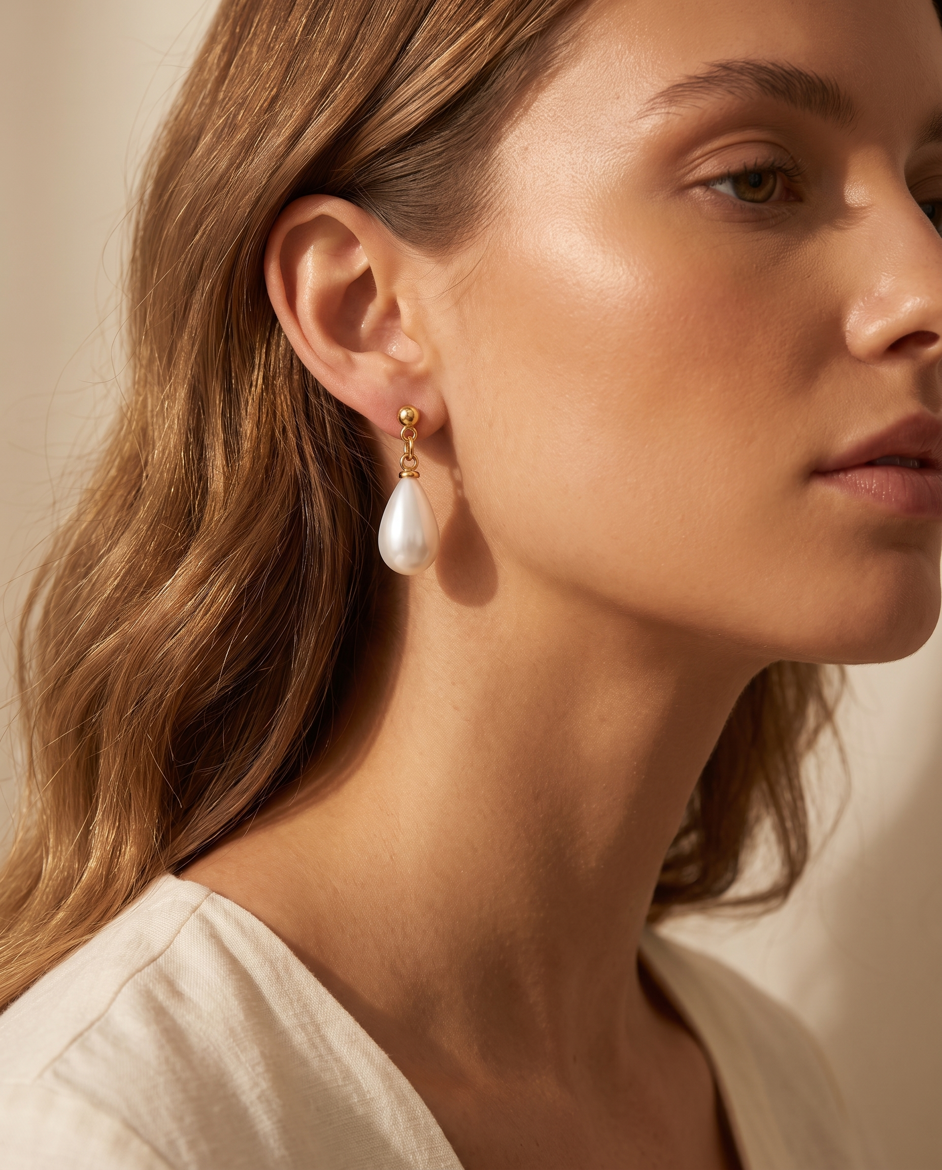 Vintage Teardrop Pearl Earrings