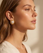 Stainless Steel Pearl Stud Earrings