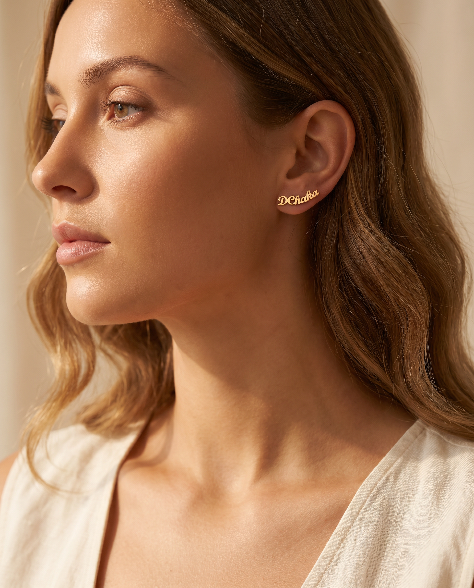 Mini Name Stud Earrings