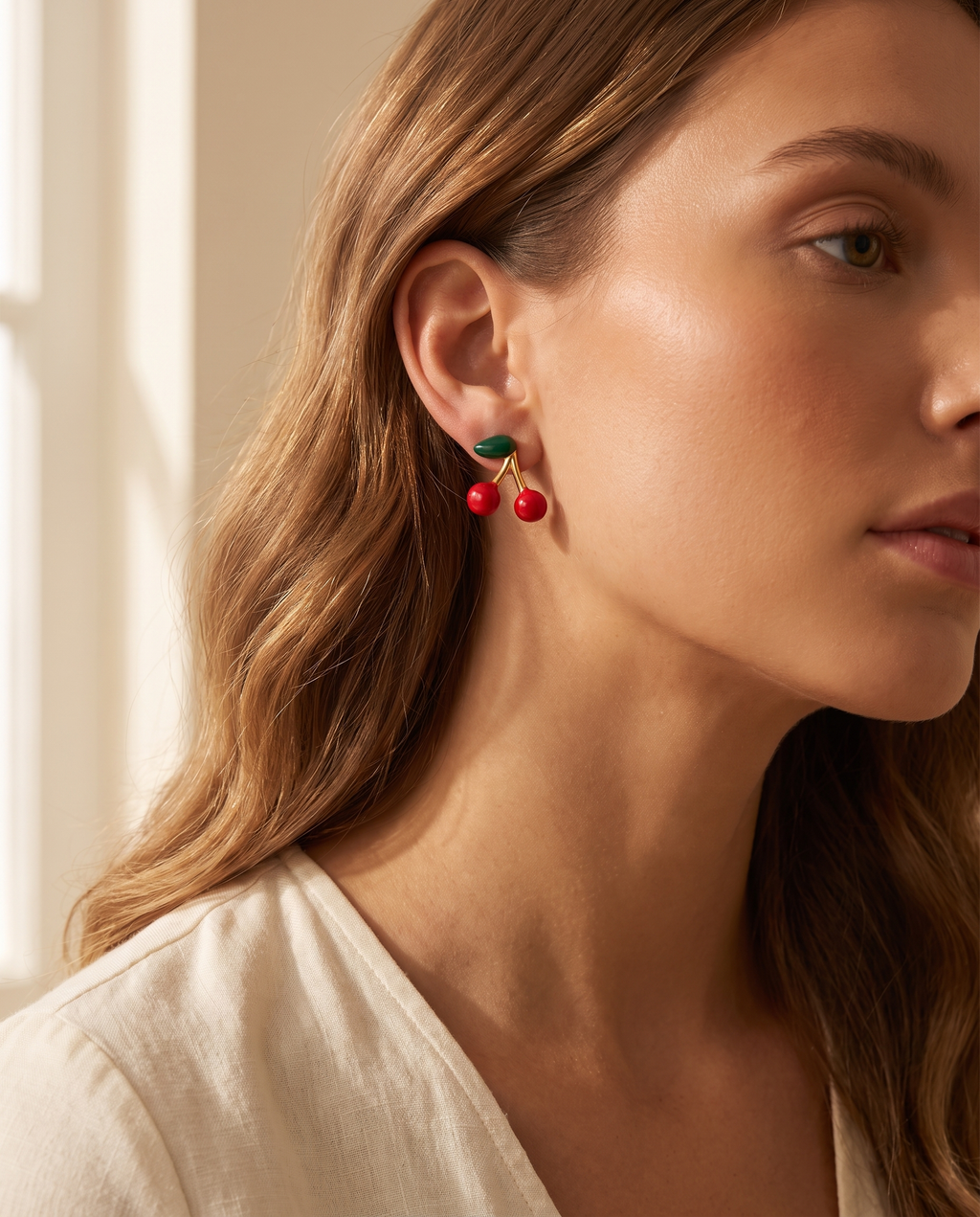 Cherry Stud Earrings