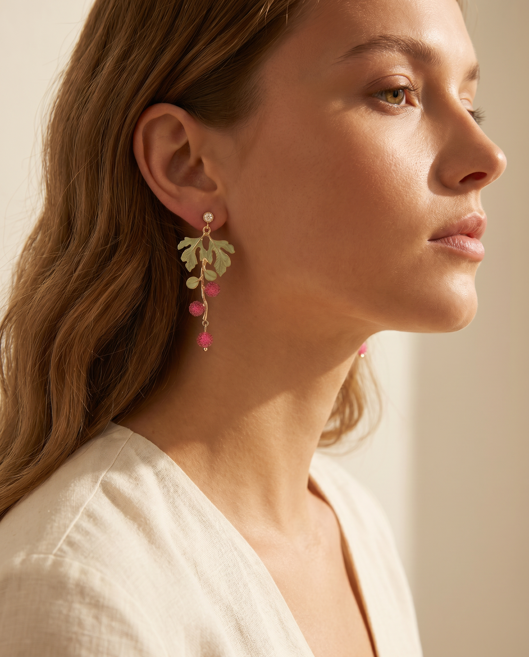 Summer Berry Ear Clips