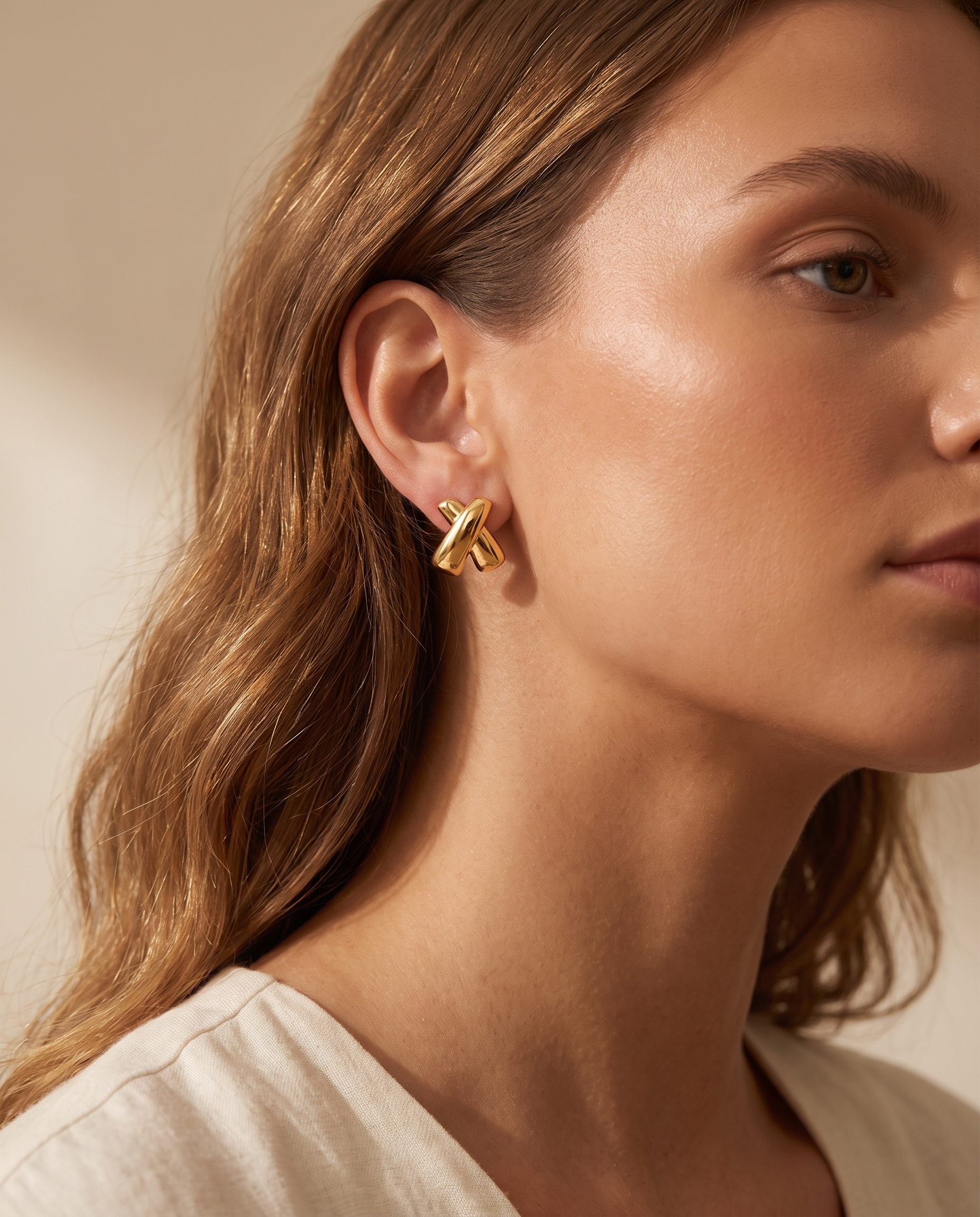 Chunky Cross Stud Earrings