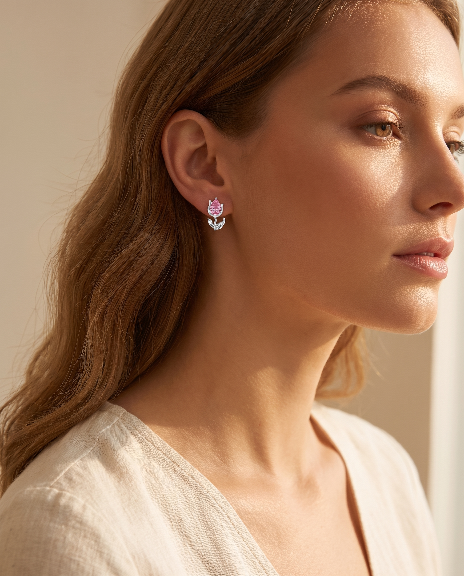 Tulip Blossom Stud Earrings