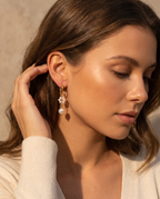 Floral Pearl Stud Earrings