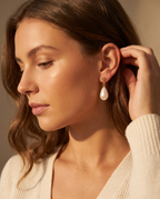 Vintage Teardrop Pearl Earrings