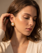 Stainless Steel Pearl Stud Earrings