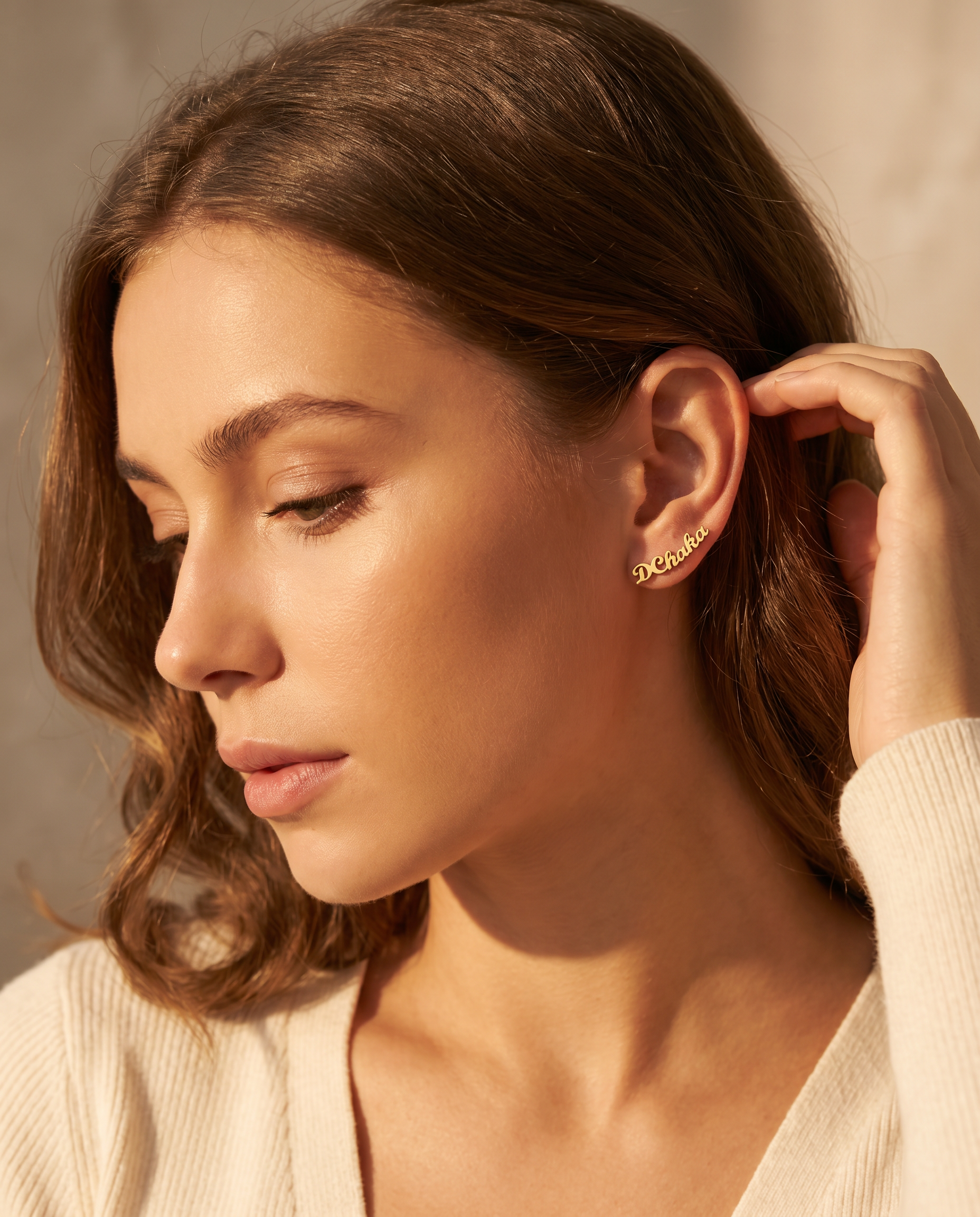 Mini Name Stud Earrings