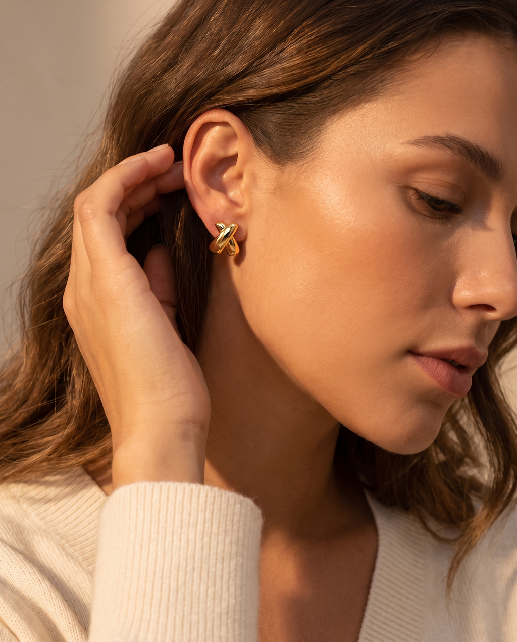 Chunky Cross Stud Earrings