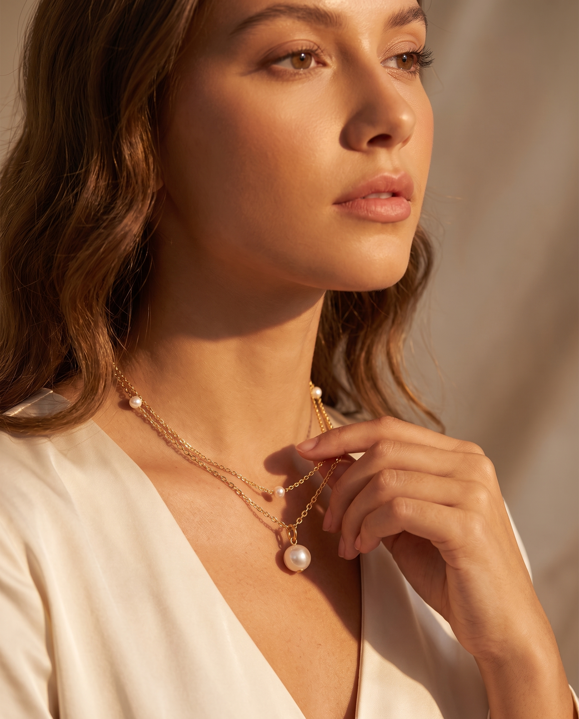 Pearl Tassel Layered Necklace