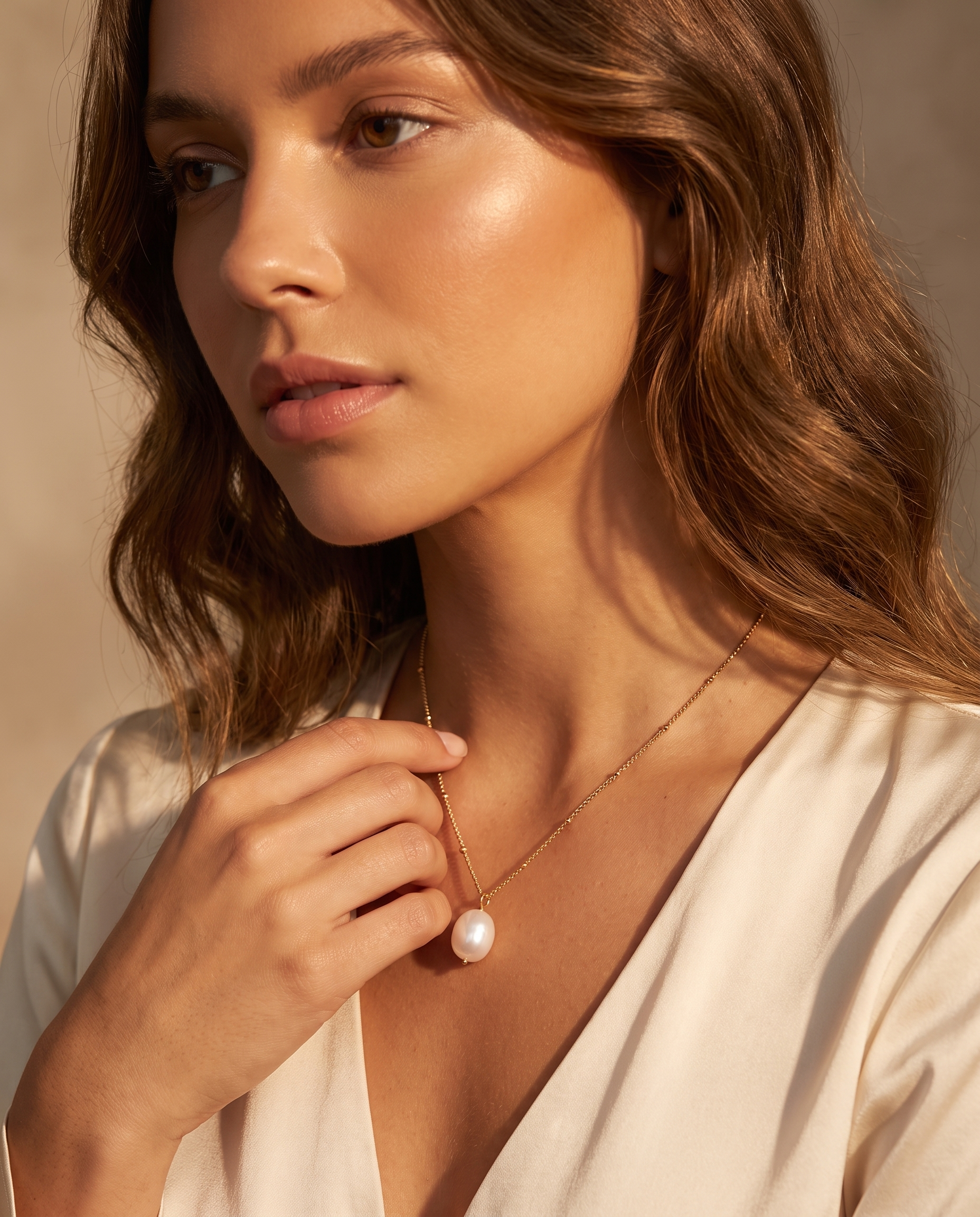 Mother-of-Pearl Pendant Necklace