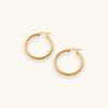 Gold-tone embossed hoop earrings
