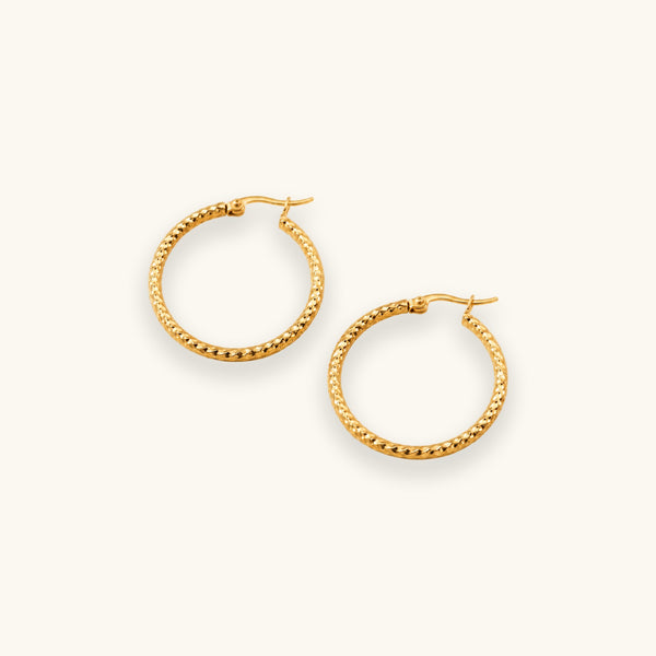 Embossed Hoop Earrings