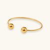 Gold-tone double bead cuff bracelet