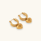 Audrey gold heart stud earrings