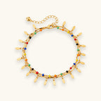 Gold-tone layered beach anklet