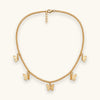 Gold-tone butterfly pendant necklace